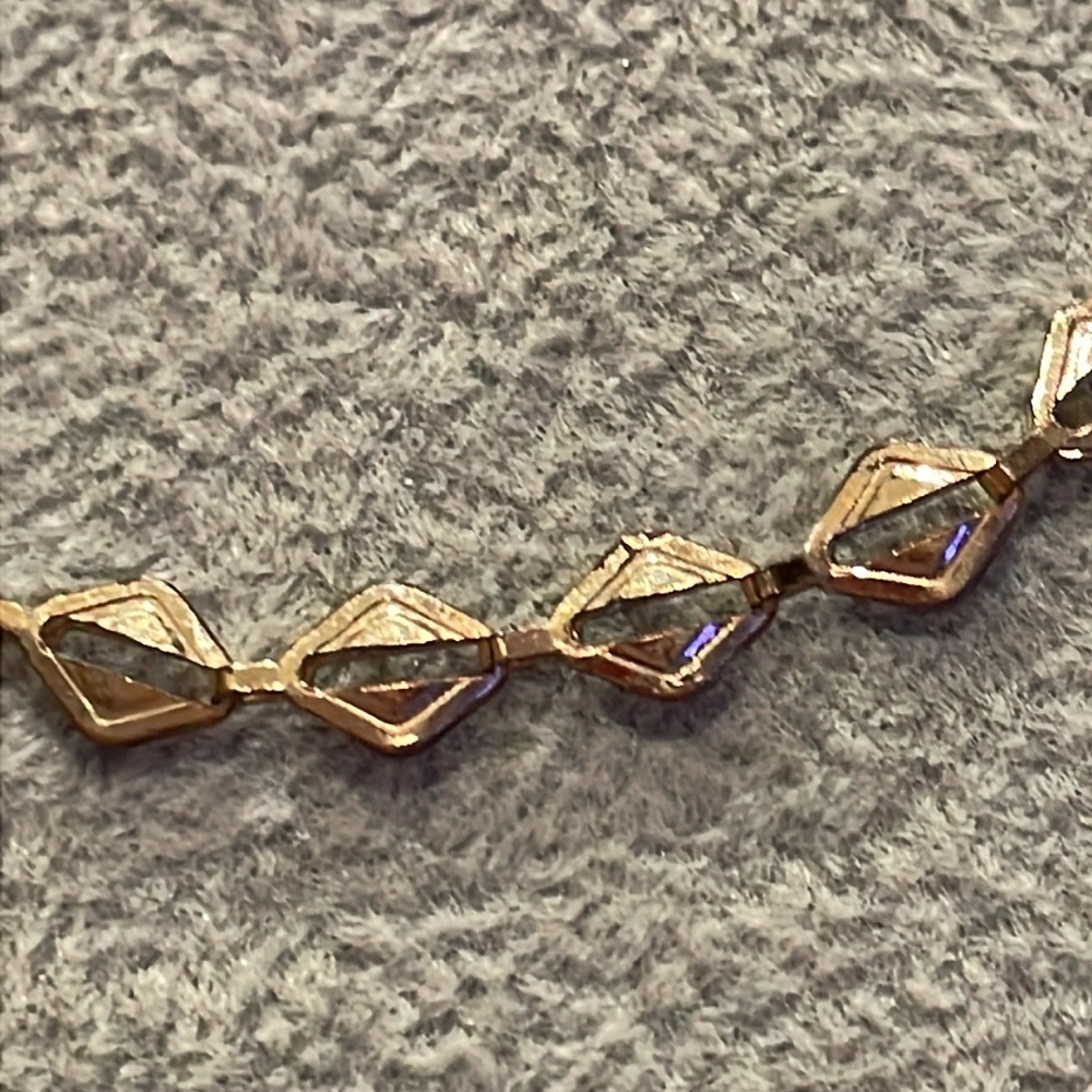 Dainty Gold Diamond Style Necklace 14” choker